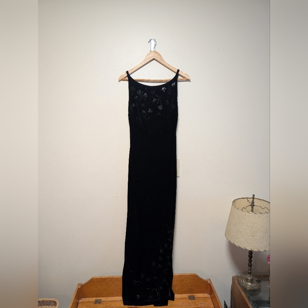 Zum Zum by Niki Livas Black Y2K Low Back Maxi Dress 5/6 - Picture 10 of 11